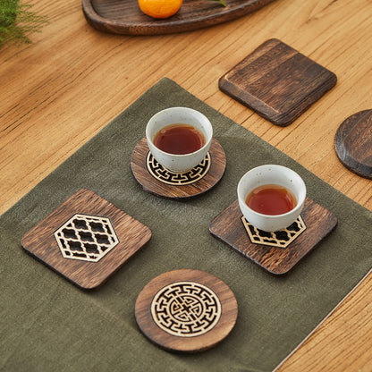 Carved Wooden Coaster
